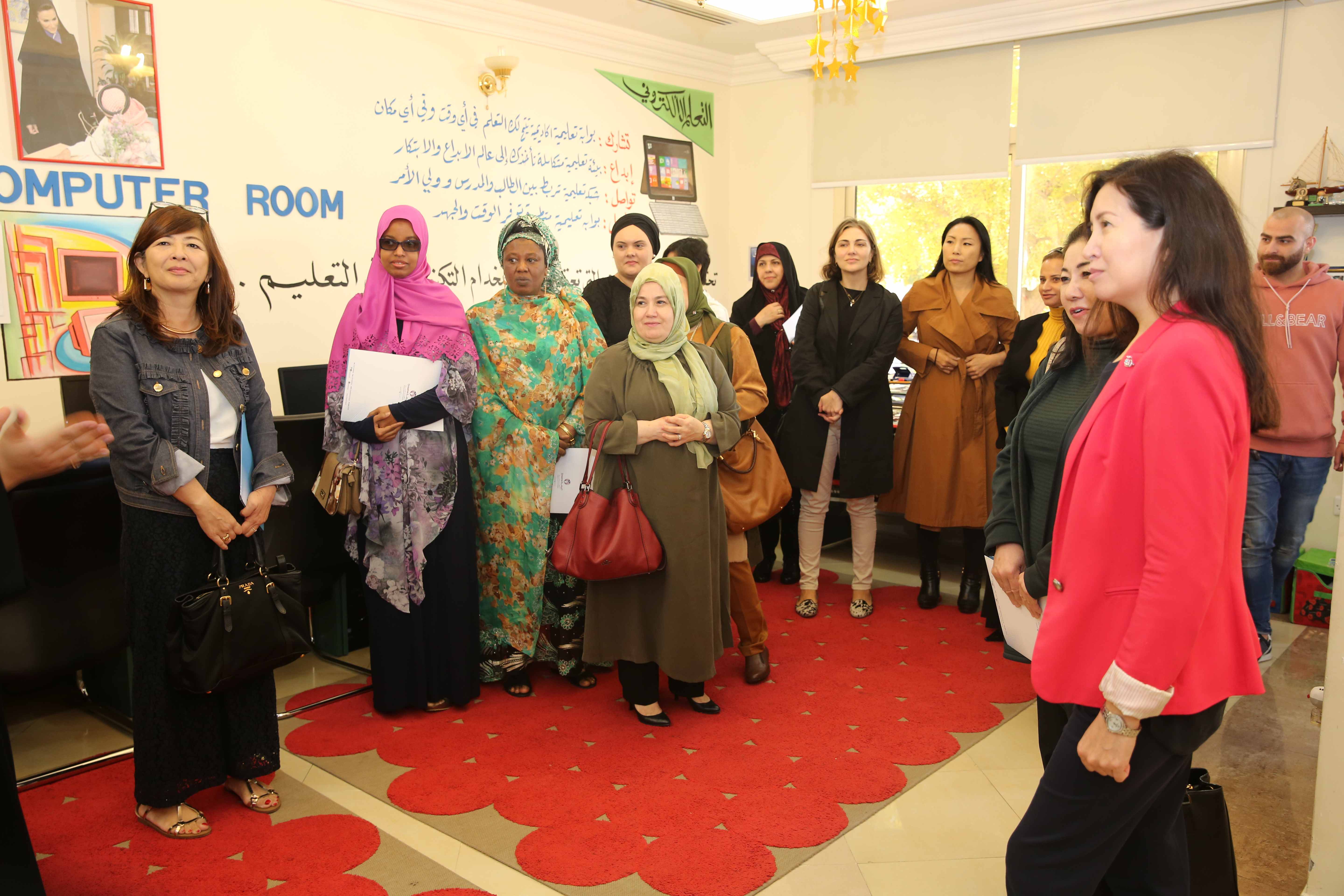 To Learn about the Services Offered by Dreama Dreama Welcomes Wives of Heads of Diplomatic Missions in Qatar “Sohom Association”